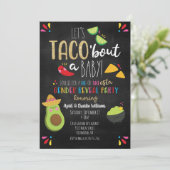 Let's Taco 'bout a Baby Fiesta Theme Gender Reveal Invitation (Standing Front)