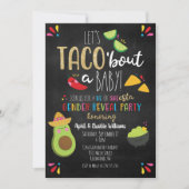 Let's Taco 'bout a Baby Fiesta Theme Gender Reveal Invitation (Front)
