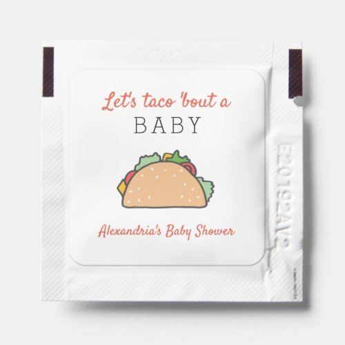 Lets Taco Bout A Baby Shower Fiesta Hand Sanitizer Packet