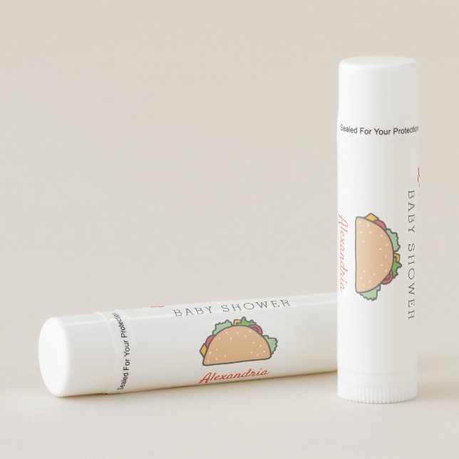 Let's Taco ‘Bout A Baby Shower Fiesta Lip Balm (Front)
