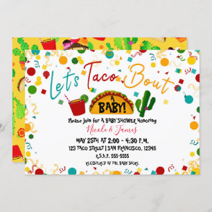 Let's Taco Bout A Baby Shower Fiesta Party Invitation