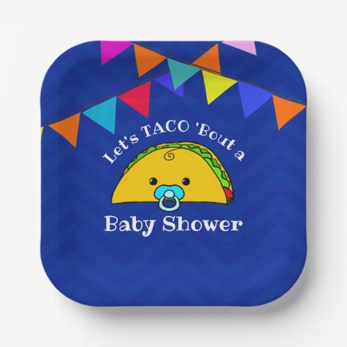 Lets TACO Bout a Baby Shower themed party plates