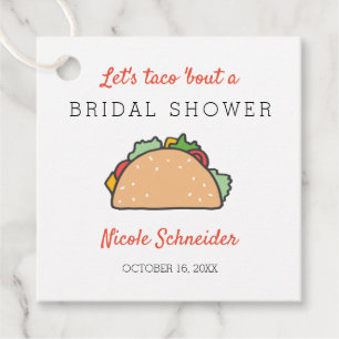 Let's Taco Bout A Bridal Shower Mexican Fiesta Favor Tags