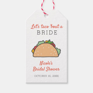 Let's Taco 'Bout A Bridal Shower Mexican Fiesta Gift Tags