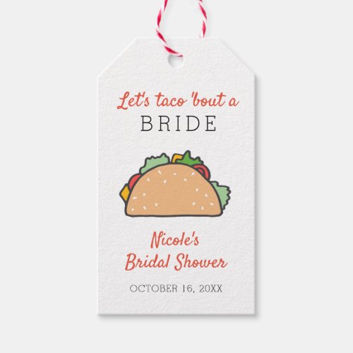 Lets Taco Bout A Bridal Shower Mexican Fiesta Gift Tags