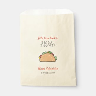 Let's Taco Bout A Bridal Shower Mexican Food Bar Favor Bag