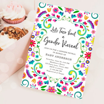 Let's Taco Bout A Gender Reveal Fiesta Mexican Invitation by Anietillustration at Zazzle
