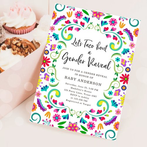 Lets Taco Bout a Gender Reveal Fiesta Mexican Invitation