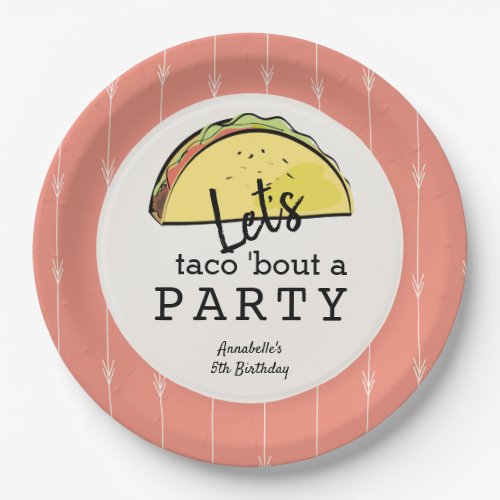 Lets Taco Bout A Party Fiesta Birthday Paper Plates
