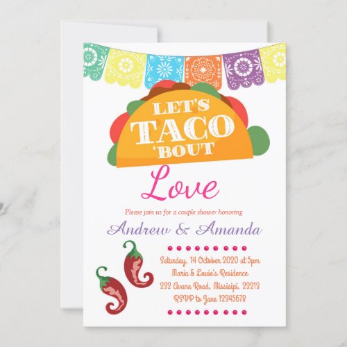 Lets Taco bout a Party Mexican Invitation
