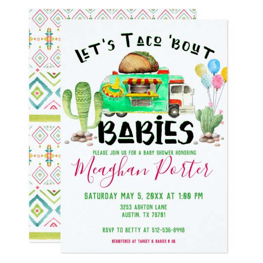 Let S Taco Bout Babies Baby Shower Invitation Zazzle Com