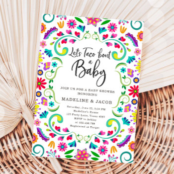 Let's Taco Bout Baby Fiesta Mexican Baby Shower Invitation by Anietillustration at Zazzle