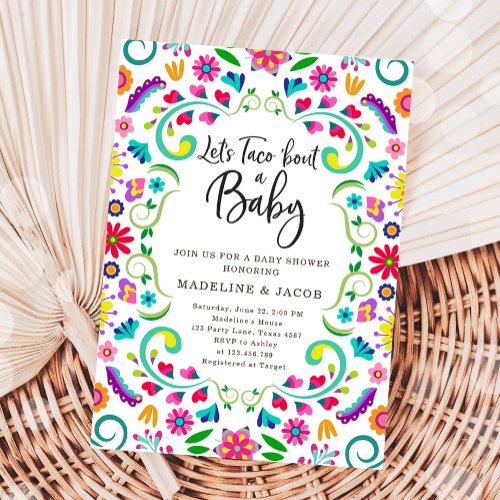 Lets Taco Bout Baby Fiesta Mexican Baby Shower Invitation