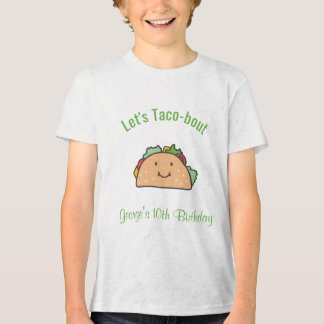 Let's Taco-bout Custom Name Age Birthday Taco   Tri-Blend Shirt