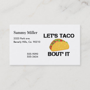 Let's Taco Bout It Business Card