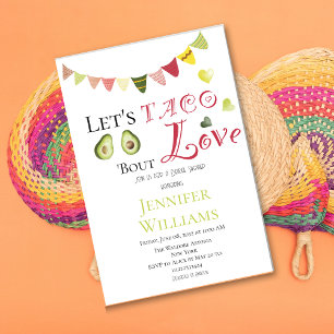 Let's Taco Bout Love Bridal Shower Mexican Fiesta Invitation