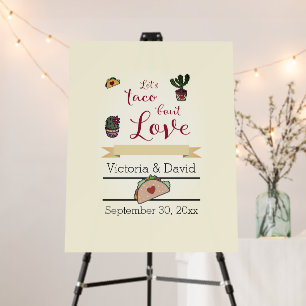 Let's Taco 'bout Love Fiesta Theme Couples Shower Foam Board