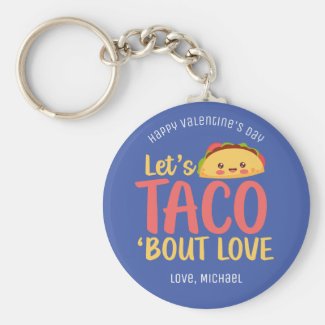 Let's Taco Bout Love Funny Pun Cute Valentines Day