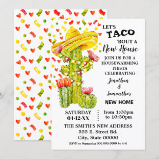 Let's Taco 'bout New House Housewarming Fiesta Invitation