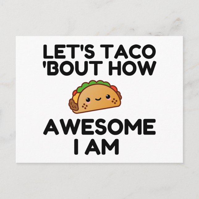 Let's Taco 'Bout Postcard (Front)