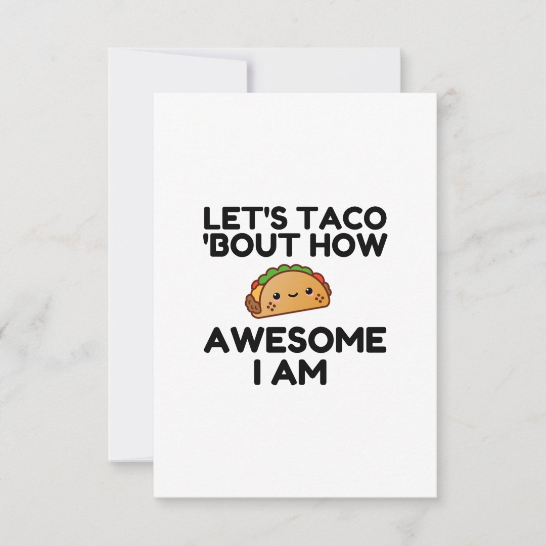 Let's Taco 'Bout Thank You Card | Zazzle