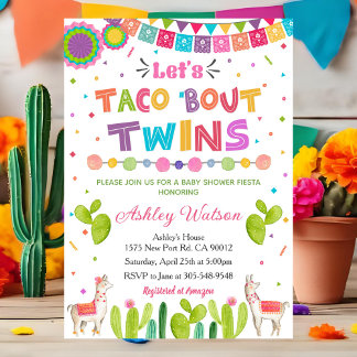 Let's Taco 'Bout Twins Baby Shower Invitation