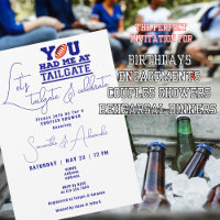 Let's Tailgate Celebrate Blue Bridal Couple Shower