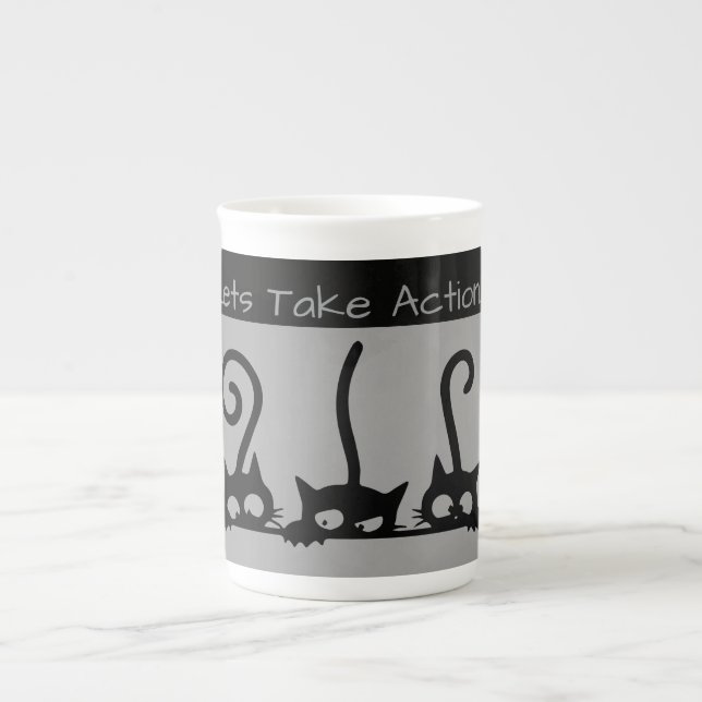 Lets take action ! ,Naughty Cats,Specialty Mug (Front)