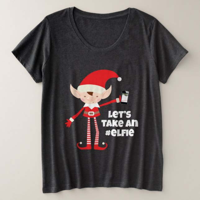 Let's Take An Elfie Plus Size T-Shirt (Design Front)