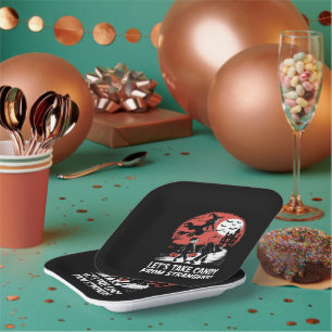 Let's Take Candy from Strangers Funny Halloween Paper Plates