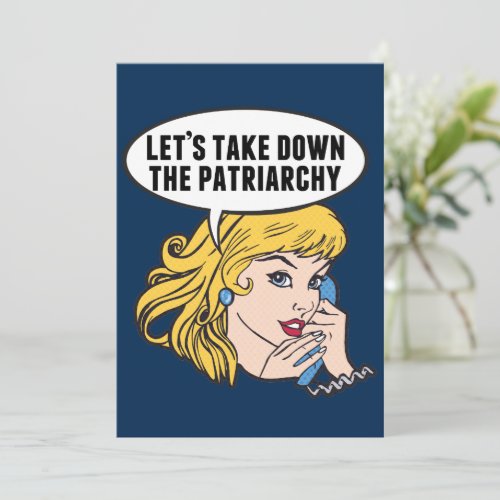 Lets Take Down The Patriarchy Cool Feminist Card