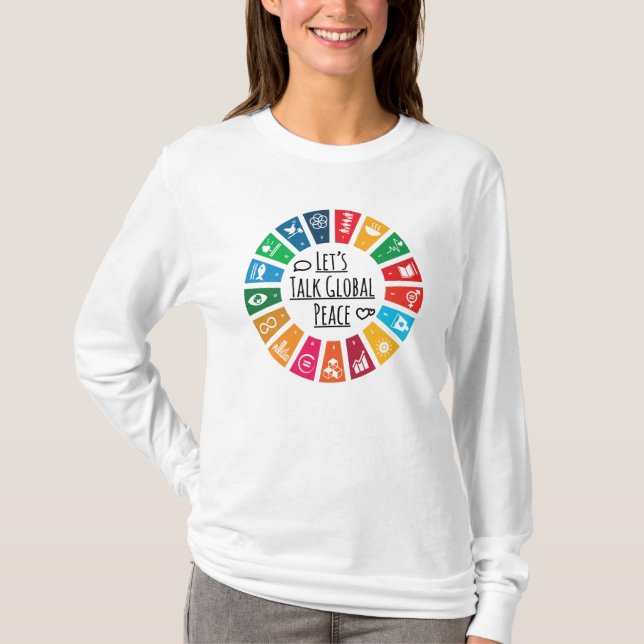 Let's Talk About Global Peace Sustainable T-Shirt (Front)