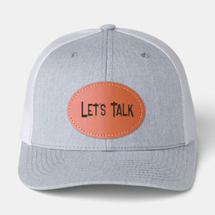 Let's Talk Minimalist Mens Trucker Hat   Bold Conv