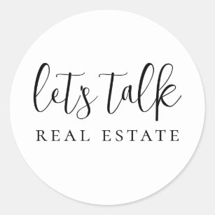 Let's Talk Real Estate Classic Round Sticker
