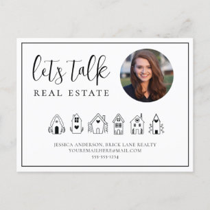 Let's Talk Real Estate Photo Contact Info Realty Postcard
