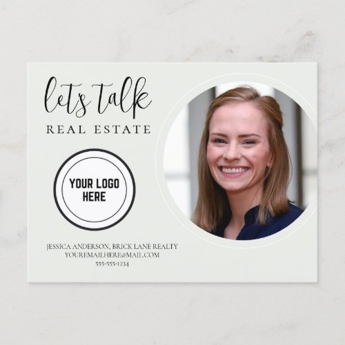 Lets Talk Real Estate Postcard