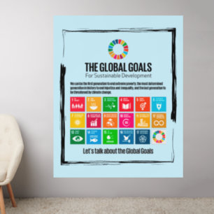 Let's Talk Sustainability Goals Inspiring Gifts Wall Decal