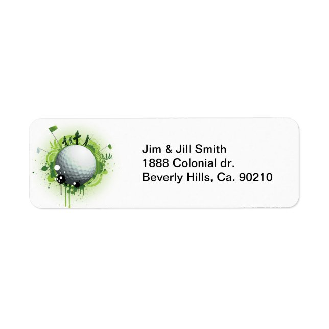 Let's Tee Off For Golf Label (Front)
