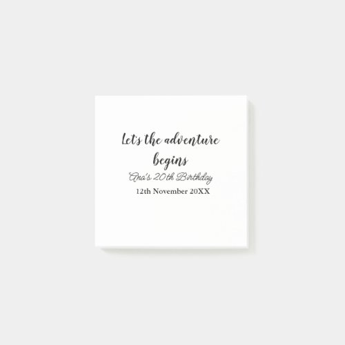 lets the adventure begins 20th birthday add name d