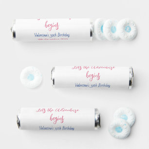 lets the adventure begins 30th birthday add name breath savers® mints