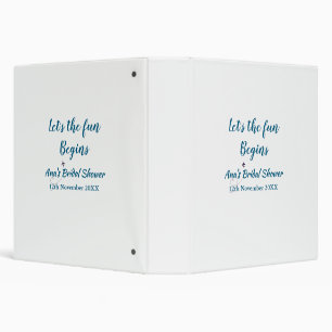 lets the adventure begins bridal shower add name d 3 ring binder