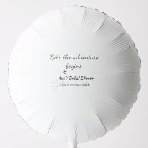 lets the adventure begins bridal shower add name d balloon