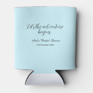lets the adventure begins bridal shower add name d can cooler