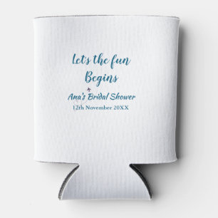 lets the adventure begins bridal shower add name d can cooler