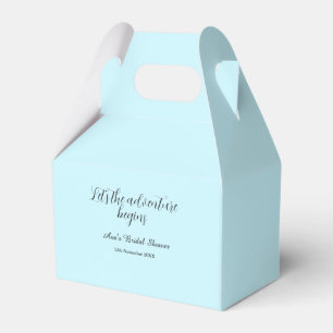 lets the adventure begins bridal shower add name d favor boxes