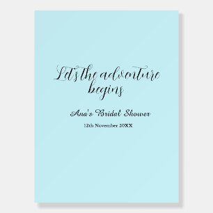 lets the adventure begins bridal shower add name d foam board