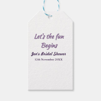 lets the adventure begins bridal shower add name d gift tags