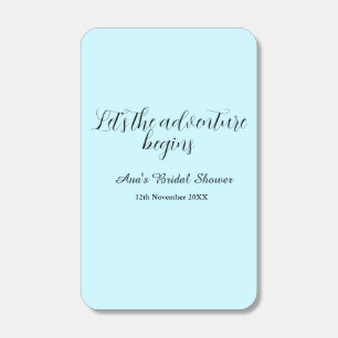 lets the adventure begins bridal shower add name d matchboxes