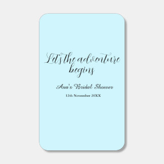 lets the adventure begins bridal shower add name d matchboxes