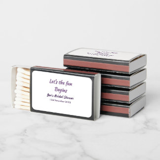 lets the adventure begins bridal shower add name d matchboxes